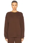 Éterne Oversized Crewneck Sweatshirt In Chocolate