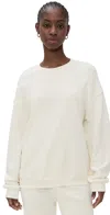 Éterne Oversized Crewneck Sweatshirt Cream In Cream