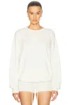 Éterne Oversized Crewneck Sweatshirt In Cream