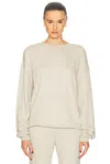 Éterne Oversized Crewneck Sweatshirt In Heather Oatmeal