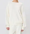 Éterne Oversized Crewneck Sweatshirt In Cream In White