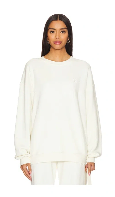 Éterne Oversized Crewneck Sweatshirt In White