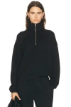 Éterne Oversized Half Zip Sweatshirt In Black