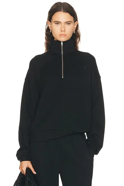 Éterne Oversized Half Zip Sweatshirt In Black