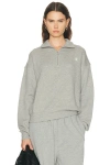 Éterne Oversized Half Zip Sweatshirt In Gray