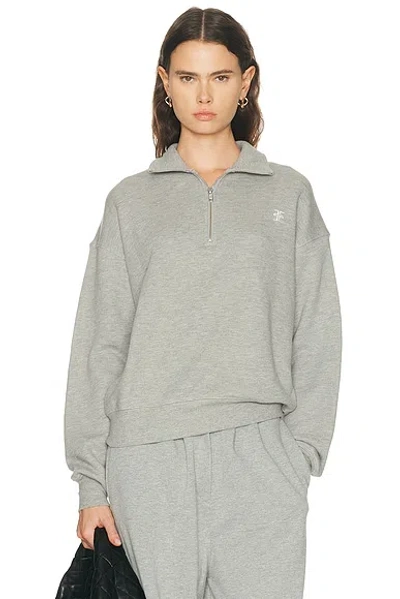 Éterne Oversized Half Zip Sweatshirt In Gray