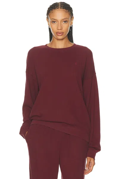 ÉTERNE OVERSIZED LIGHTWEIGHT FRENCH TERRY CREWNECK SWEATSHIRT