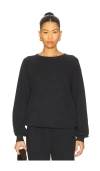 Éterne Oversized Lightweight French Terry Raglan Sweatshirt In Black