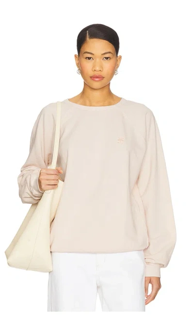 Éterne Oversized Lightweight French Terry Raglan Sweatshirt In Neutral