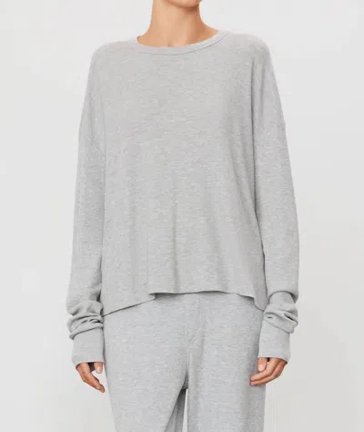 Éterne Oversized Thermal Sweatshirt In Heather Grey