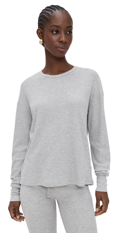 Éterne Oversized Thermal Top Heather Grey In Multi