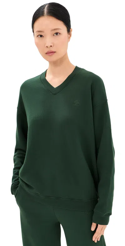 Éterne Oversized V Neck Sweatshirt Forest
