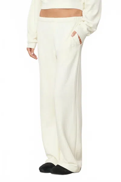 Éterne Oversized Wide Leg Sweatpant In Cream In White