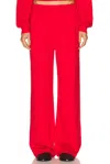 Éterne Oversized Wide Leg Sweatpant In Red