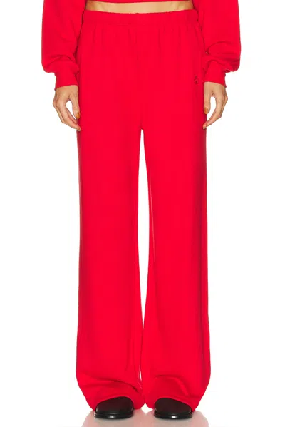 Éterne Oversized Wide Leg Sweatpant In Red