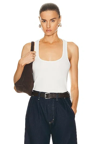 Éterne Rib Racerback Tank Top In Ivory