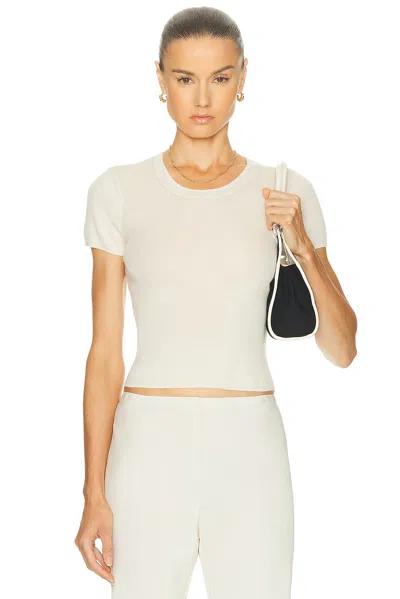 Éterne Rib Stitch Cashmere Baby Tee In Brown
