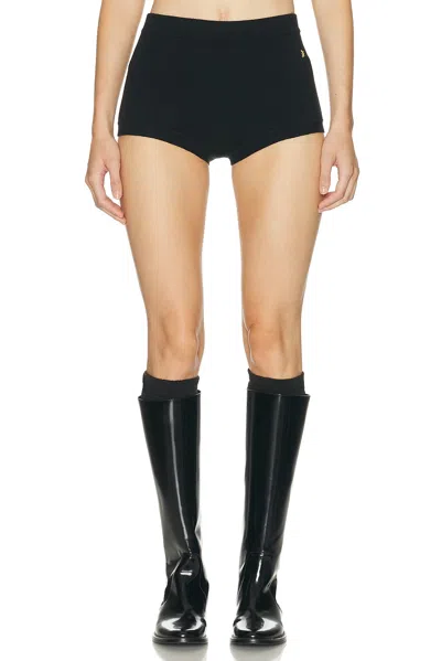 Éterne Rib Stitch Cashmere Bloomer Short In Black
