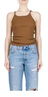 Éterne Rib Tank In Earth In Beige