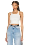 Éterne Ssense Exclusive Off-white Crop Rib Tank Top In Ivory