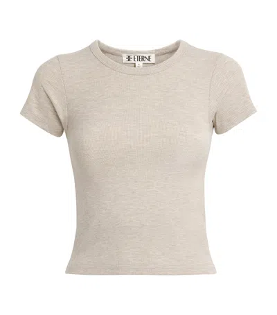 Éterne Ribbed Baby T-shirt In Neutral