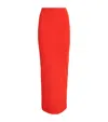 Éterne Ribbed Emma Maxi Skirt In Red