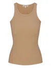 Éterne Ribbed High-neck Tank Top In Brown