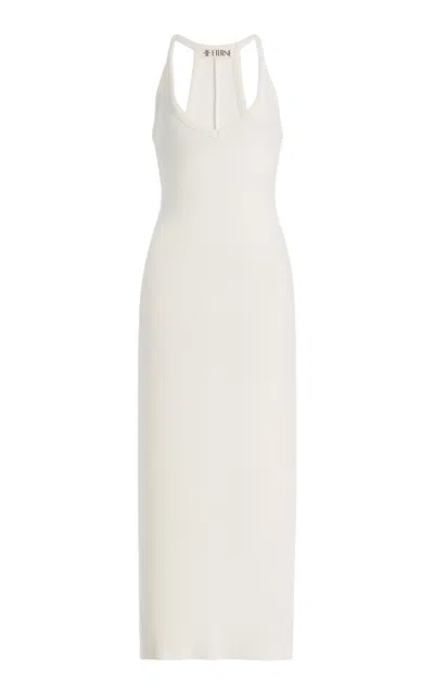 Éterne Ribbed Jersey Halter Maxi Dress In Multi