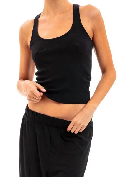 Éterne Black Crop Tank Top