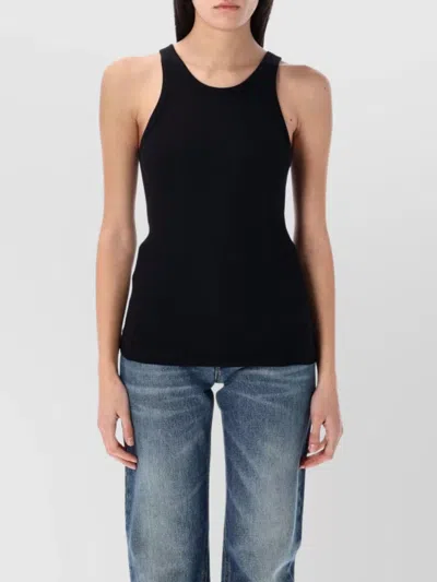 Éterne Eterne High Neck Fitted Tank In Black