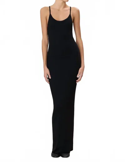 Éterne Ribbed Tank Maxi Dress In Black