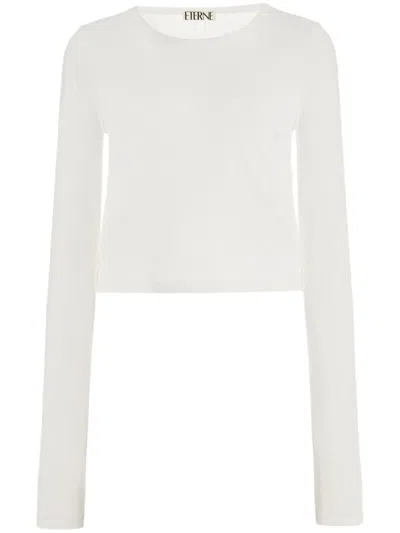 Éterne Long Sleeve Thermal Jersey T-shirt In White