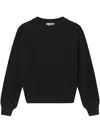 Éterne Embroidered Cotton And Modal-blend Jersey Sweatshirt In Black