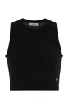 Éterne Sawyer Cropped Embellished Cashmere Tank In Black