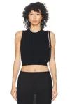 Éterne Sawyer Cropped Embellished Cashmere Tank In Black