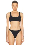 Éterne Stretch Sports Bra In Black