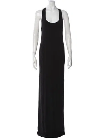 Pre-owned Éterne Scoop Neck Long Dress W/ Tags In Black