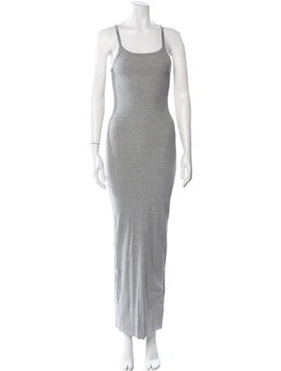 Pre-owned Éterne Scoop Neck Long Dress W/ Tags In Gray