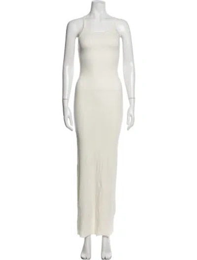 Pre-owned Éterne Scoop Neck Long Dress W/ Tags In Neutrals