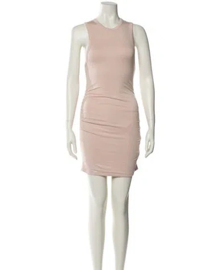 Pre-owned Éterne Scoop Neck Mini Dress In Pink