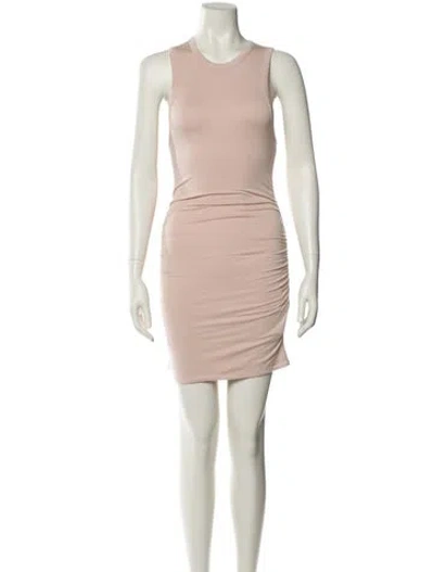 Pre-owned Éterne Scoop Neck Mini Dress In Pink