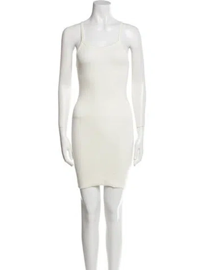 Pre-owned Éterne Scoop Neck Mini Dress W/ Tags In Neutral