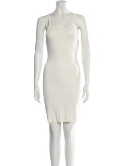 Pre-owned Éterne Scoop Neck Mini Dress W/ Tags In Neutral