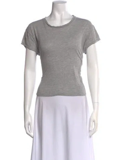 Pre-owned Éterne Scoop Neck Short Sleeve T-shirt In Gray
