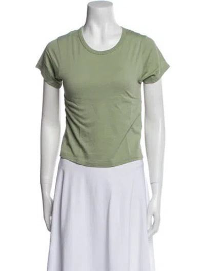 Pre-owned Éterne Scoop Neck Short Sleeve T-shirt In Green
