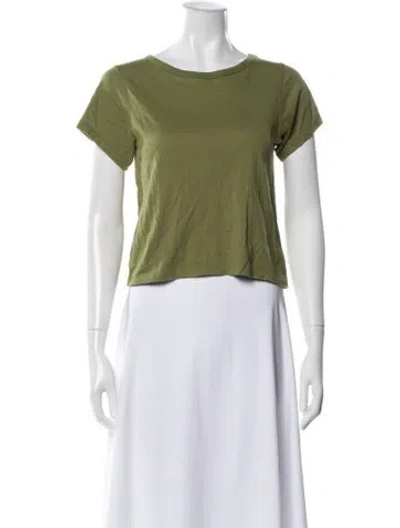 Pre-owned Éterne Scoop Neck Short Sleeve T-shirt In Green
