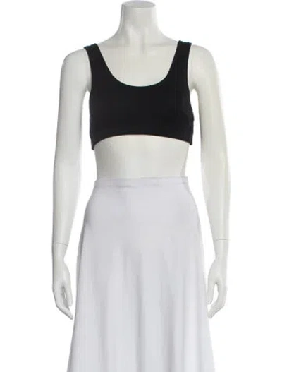 Pre-owned Éterne Scoop Neck Sleeveless Crop Top W/ Tags In Black