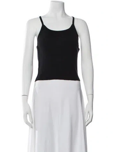 Pre-owned Éterne Scoop Neck Sleeveless Top In Black