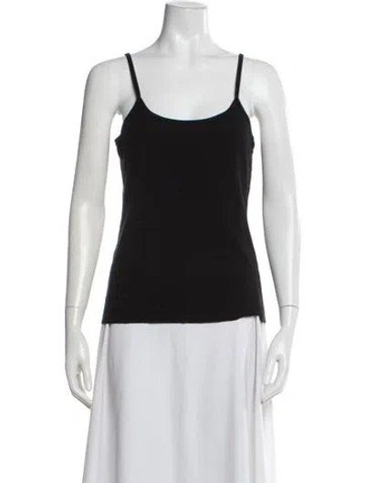Pre-owned Éterne Scoop Neck Sleeveless Top In Black