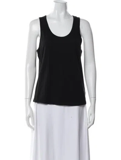 Pre-owned Éterne Scoop Neck Sleeveless Top In Black